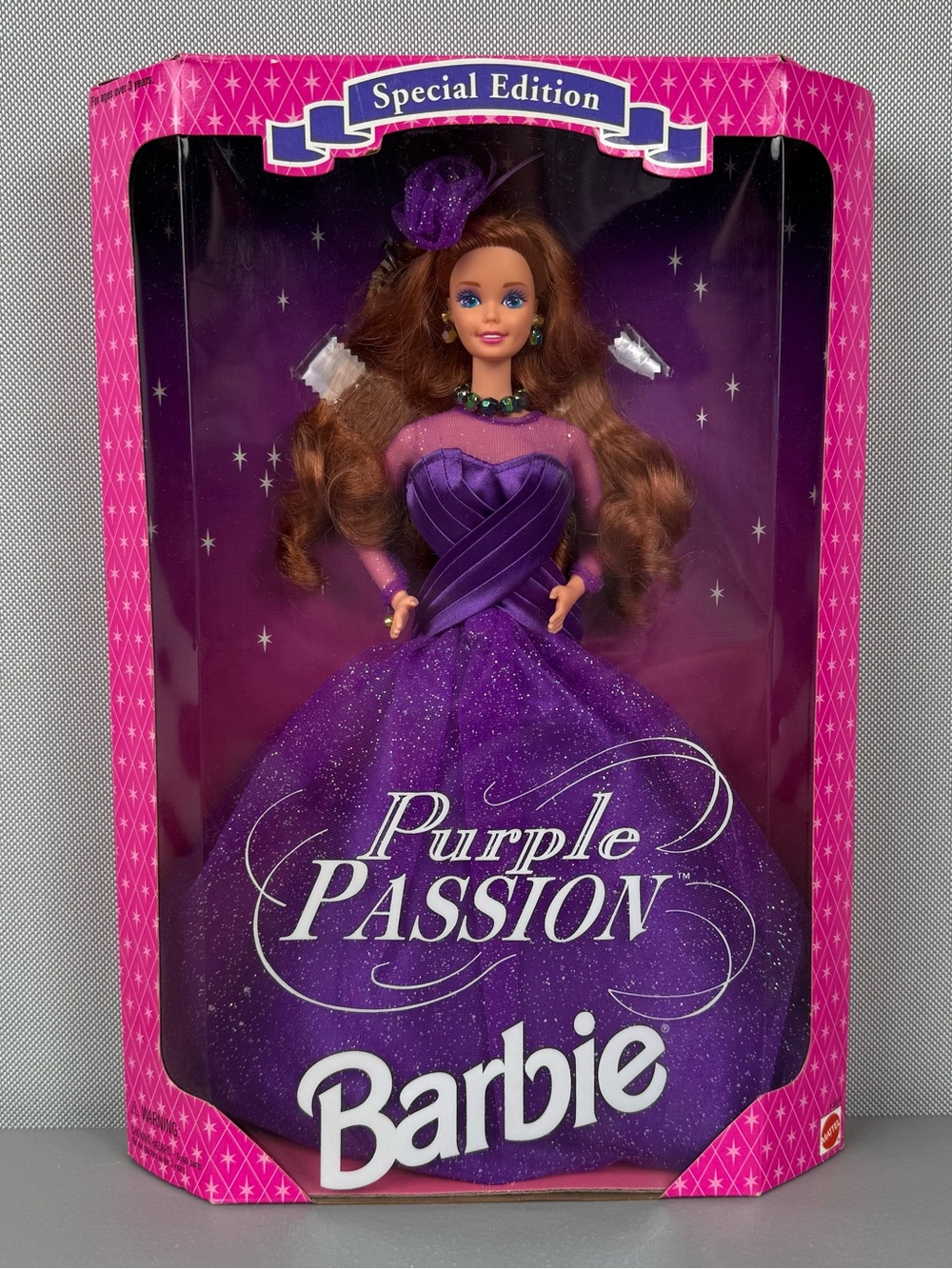 VTG 1995 Mattel Purple Passion Barbie Doll Auburn Hair Special Edition 13555 NEW
